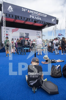 2020-12-16 - Representatives from each team answer questions from Bruno Troublé on the America's Cup village stage during the dock out presentation before Prada America's Cup World Series Auckland Race Day On december 17 2020, Auckland, New Zealand. Photo: Chris Cameron / DPPI - PRADA AMERICA'S CUP WORLD SERIES 2020 & PRADA CHRISTMAS RACE 2020 - SAILING - OTHER SPORTS