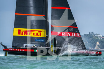 2020-12-16 - Luna Rossa Prada Pirelli Team before racing during the Prada America's Cup World Series Auckland Race Day Two, on december 1 2020, Auckland, New Zealand. Photo: Chris Cameron / DPPI - PRADA AMERICA'S CUP WORLD SERIES 2020 & PRADA CHRISTMAS RACE 2020 - SAILING - OTHER SPORTS