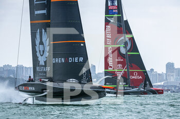 2020-12-16 - Emirates Team New Zealand helmed by Peter Burling and INEOS Team UK helmed by Sir Ben Ainslie, Pre start of Race six of the regatta during the Prada America's Cup World Series Auckland Race Day Two, on december 1 2020, Auckland, New Zealand. Photo: Chris Cameron / DPPI - PRADA AMERICA'S CUP WORLD SERIES 2020 & PRADA CHRISTMAS RACE 2020 - SAILING - OTHER SPORTS