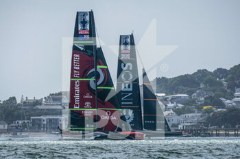 2020-12-16 - Emirates Team New Zealand helmed by Peter Burling and INEOS Team UK helmed by Sir Ben Ainslie. Start of Race six of the regatta during the Prada America's Cup World Series Auckland Race Day Two, on december 1 2020, Auckland, New Zealand. Photo: Chris Cameron / DPPI - PRADA AMERICA'S CUP WORLD SERIES 2020 & PRADA CHRISTMAS RACE 2020 - SAILING - OTHER SPORTS