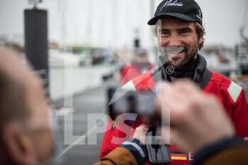 2021-01-27 - Boris Herrmann (ger),4th, sailing on the Imoca SeaExplorer - Yacht Club de Monaco during the arrival of the 2020-2021 VendÃ©e Globe after 80 days, 14 hours, 59 minutes and 45 seconde, 9th edition of the solo non-stop round the world yacht race, on January 27th 2021 in Les Sables-d'Olonne, France - Photo Martin KeruzorÃ© / DPPI - ARRIVAL OF THE 2020-2021 VENDéE GLOBE, 9TH EDITION OF THE SOLO NON-STOP ROUND THE WORLD YACHT RACE - SAILING - OTHER SPORTS