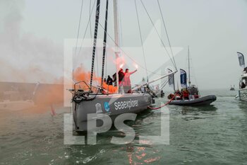 2021-01-27 - Boris Herrmann (ger),4th, sailing on the Imoca SeaExplorer - Yacht Club de Monaco with Pierre Casiraghi during the arrival of the 2020-2021 VendÃ©e Globe after 80 days, 14 hours, 59 minutes and 45 seconde, 9th edition of the solo non-stop round the world yacht race, on January 27th 2021 in Les Sables-d'Olonne, France - Photo Martin KeruzorÃ© / DPPI - ARRIVAL OF THE 2020-2021 VENDéE GLOBE, 9TH EDITION OF THE SOLO NON-STOP ROUND THE WORLD YACHT RACE - SAILING - OTHER SPORTS