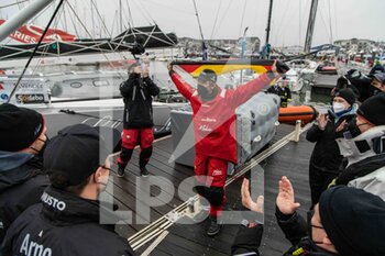 2021-01-27 - Boris Herrmann (ger),4th, sailing on the Imoca SeaExplorer - Yacht Club de Monaco during the arrival of the 2020-2021 VendÃ©e Globe after 80 days, 14 hours, 59 minutes and 45 seconde, 9th edition of the solo non-stop round the world yacht race, on January 27th 2021 in Les Sables-d'Olonne, France - Photo Martin KeruzorÃ© / DPPI - ARRIVAL OF THE 2020-2021 VENDéE GLOBE, 9TH EDITION OF THE SOLO NON-STOP ROUND THE WORLD YACHT RACE - SAILING - OTHER SPORTS