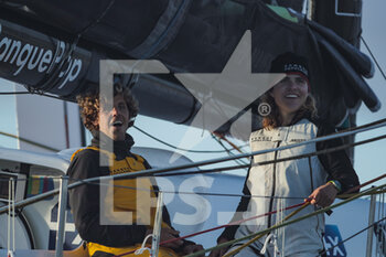 2021-02-01 - Clarisse Cremer (fra) sailing on the Imoca Banque Populaire X finishing the VendÃ©e Globe 2020-2021 in 87 days 2 hours during the arrival of the 2020-2021 VendÃ©e Globe with here husband Tanguy le Turquais 9th edition of the solo non-stop round the world yacht race, on February 3rd 2021 in Les Sables-d'Olonne, France - Photo Pierre Bouras / DPPI - ARRIVAL OF THE 2020-2021 VENDéE GLOBE, 9TH EDITION OF THE SOLO NON-STOP ROUND THE WORLD YACHT RACE - SAILING - OTHER SPORTS