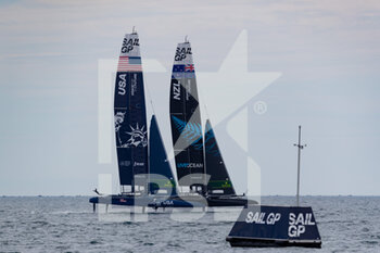 2021-06-05 - F50 next to each other USA and New Zeland - SAIL GRAND PRIX 2021 (DAY 1) - SAILING - OTHER SPORTS