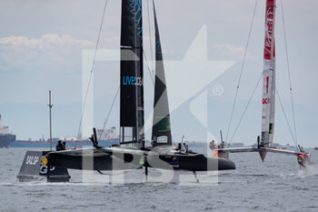 2021-06-05 - F50 New Zealand on the left and Denmark right - SAIL GRAND PRIX 2021 (DAY 1) - SAILING - OTHER SPORTS