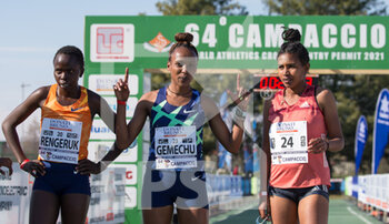 2021-03-21 - podium senior women international: Gemechu, Rengeruk and Haileslase - 64° CAMPACCIO CROSS COUNTRY INTERNAZIONALE - INTERNATIONALS - ATHLETICS
