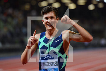 2021-06-10 - Jakob Ingebrigtsen (NOR) Men's 5000m celebrates the victory - WANDA DIAMOND LEAGUE 2021 - GOLDEN GALA PIETRO MENNEA - INTERNATIONALS - ATHLETICS