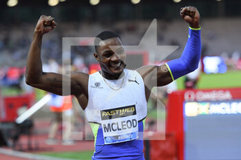 2021-06-10 - McLEOD Omar (Jamaica) 110m Hurdles Men - WANDA DIAMOND LEAGUE 2021 - GOLDEN GALA PIETRO MENNEA - INTERNATIONALS - ATHLETICS