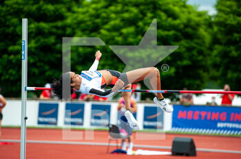 2021-07-11 - SALIN EYIKE Laura, high jump during the 2021 Sotteville-lès-Rouen Athletics Meeting, Pro Athlé Tour Circuit on July 11, 2021 at Jean Adret stadium in Sotteville-lès-Rouen, France - Photo Ludovic Barbier / DPPI - 2021 SOTTEVILLE-LèS-ROUEN ATHLETICS MEETING, PRO ATHLé TOUR CIRCUIT - INTERNATIONALS - ATHLETICS
