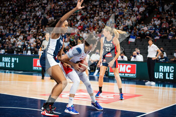 2021-07-10 - Sandrine Gruda of France fights for the ball during the International Women's Friendly Basketball match between France and Spain on July 10, 2021 at AccorHotels Arena in Paris, France - Photo Melanie Laurent / A2M Sport Consulting / DPPI - WOMEN'S FRIENDLY MATCH - FRANCE VS SPAIN - FRIENDLY MATCH - BASKETBALL