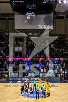 28/01/2020 - Minuto di silenzio ad inizio partita in onore di Kobe Bryant - IBEROSTAR TENERIFE VS VEF RIGA - CHAMPIONS LEAGUE - BASKET