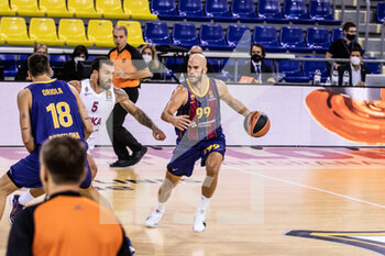 2020-10-01 - Nick Calathes of Fc Barcelona during the Turkish Airlines EuroLeague Basketball match between Fc Barcelona and CSKA Moscow on October 01, 2020 at Palau Blaugrana in Barcelona, Spain - Photo Javier Borrego / Spain DPPI / DPPI - FC BARCELONA VS CSKA MOSCOW - EUROLEAGUE - BASKETBALL