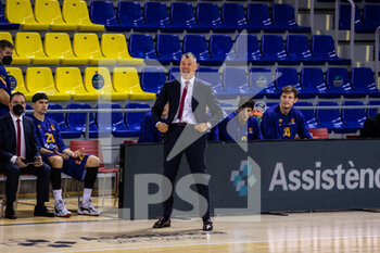 2020-10-15 - Sarunas Jasikevicius, Head coach of Fc Barcelona during the Turkish Airlines EuroLeague basketball match between Fc Barcelona and Panathinaikos OPAP on October 15, 2020 at Palau Blaugrana in Barcelona, Spain - Photo Javier Borrego / Spain DPPI / DPPI - FC BARCELONA VS PANATHINAIKOS OPAP - EUROLEAGUE - BASKETBALL