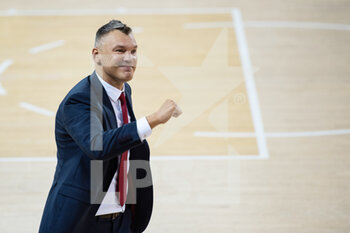 2020-10-23 - FC Barcelona coach Sarunas Jasikevicius during the Turkish Airlines EuroLeague basketball match between Fc Barcelona and Real Madrid on October 23, 2020 at Palau blaugrana in Barcelona, Spain - Photo Marc Gonzalez Aloma / Spain DPPI / DPPI - FC BARCELONA VS REAL MADRID - EUROLEAGUE - BASKETBALL