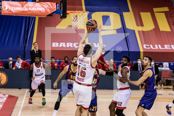 2020-12-08 - Kostas Papanikolaou of Olympiacos Piraeus during the Turkish Airlines EuroLeague basketball match between Fc Barcelona and Olympiacos Piraeus on December 8, 2020 at Palau Blaugrana in Barcelona, Spain - Photo Javier Borrego / Spain DPPI / DPPI - FC BARCELONA VS OLYMPIACOS PIRAEUS - EUROLEAGUE - BASKETBALL
