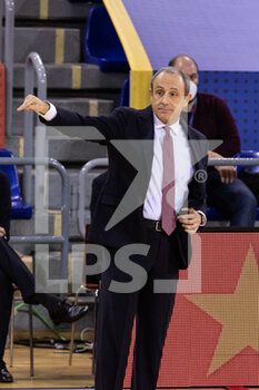 2020-12-11 - Ettore Messina, Head coach of Ax Armani Exchange Milan during the Turkish Airlines EuroLeague basketball match between Fc Barcelona and AX Armani Exchange Milan on December 11, 2020 at Palau Blaugrana in Barcelona, Spain - Photo Javier Borrego / Spain DPPI / DPPI - FC BARCELONA VS AX ARMANI EXCHANGE MILAN - EUROLEAGUE - BASKETBALL