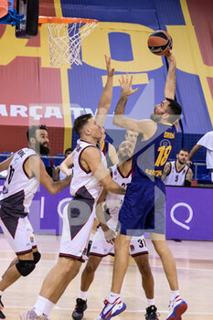 2020-12-11 - Pierre Oriola of Fc Barcelona in action during the Turkish Airlines EuroLeague basketball match between Fc Barcelona and AX Armani Exchange Milan on December 11, 2020 at Palau Blaugrana in Barcelona, Spain - Photo Javier Borrego / Spain DPPI / DPPI - FC BARCELONA VS AX ARMANI EXCHANGE MILAN - EUROLEAGUE - BASKETBALL