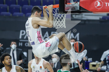 2021-02-25 - Alberto Abalde of Real Madrid during the Turkish Airlines EuroLeague basketball match between Real Madrid and Zalgiris Kaunas on February 25, 2021 at WiZink Center in Madrid, Spain - Photo Irina R Hipolito / Spain DPPI / DPPI - REAL MADRID AND ZALGIRIS KAUNAS - EUROLEAGUE - BASKETBALL