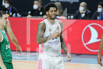 2021-02-25 - Trey Thompkins of Real Madrid during the Turkish Airlines EuroLeague basketball match between Real Madrid and Zalgiris Kaunas on February 25, 2021 at WiZink Center in Madrid, Spain - Photo Irina R Hipolito / Spain DPPI / DPPI - REAL MADRID AND ZALGIRIS KAUNAS - EUROLEAGUE - BASKETBALL
