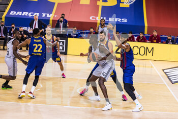 2021-02-26 - Moustapha Fall of LDLC ASVEL during the Turkish Airlines EuroLeague basketball match between FC Barcelona and LDLC ASVEL Villeurbanne on February 26, 2021 at Palau Blaugrana in Barcelona, Spain - Photo Javier Borrego / Spain DPPI / DPPI - FC BARCELONA AND LDLC ASVEL VILLEURBANNE - EUROLEAGUE - BASKETBALL