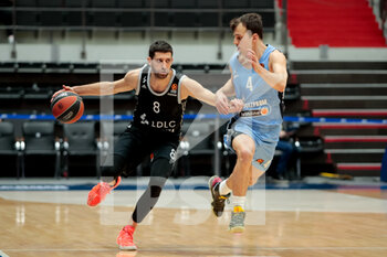 2021-04-02 - Antoine Diot of LDLC ASVEL Villeurbanne and Kevin Pangos of BC Zenit during the Turkish Airlines EuroLeague basketball match between Zenit St Petersburg and LDLC ASVEL Villeurbanne on April 2, 2021 at Sibur Arena in Saint Petersburg, Russia - Photo Anatoly Medved / Orange Pictures / DPPI - ZENIT ST PETERSBURG VS LDLC ASVEL VILLEURBANNE - EUROLEAGUE - BASKETBALL