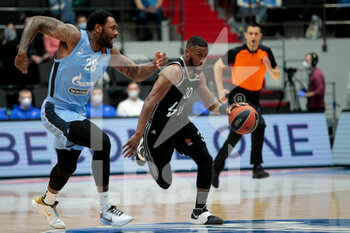 2021-04-02 - Tarik Black of BC Zenit and Norris Cole of LDLC ASVEL Villeurbanne during the Turkish Airlines EuroLeague basketball match between Zenit St Petersburg and LDLC ASVEL Villeurbanne on April 2, 2021 at Sibur Arena in Saint Petersburg, Russia - Photo Anatoly Medved / Orange Pictures / DPPI - ZENIT ST PETERSBURG VS LDLC ASVEL VILLEURBANNE - EUROLEAGUE - BASKETBALL