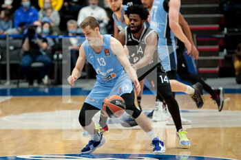 2021-04-02 - Dmitry Khvostov of BC Zenit and Derrick Walton JR of LDLC ASVEL Villeurbanne during the Turkish Airlines EuroLeague basketball match between Zenit St Petersburg and LDLC ASVEL Villeurbanne on April 2, 2021 at Sibur Arena in Saint Petersburg, Russia - Photo Anatoly Medved / Orange Pictures / DPPI - ZENIT ST PETERSBURG VS LDLC ASVEL VILLEURBANNE - EUROLEAGUE - BASKETBALL
