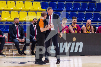 2021-04-09 - Sarunas Jasikevicius, Head coach of Fc Barcelona during the Turkish Airlines EuroLeague basketball match between FC Barcelona and FC Bayern Munich on April 9, 2021 at Palau Blaugrana in Barcelona, Spain - Photo Javier Borrego / Spain DPPI / DPPI - FC BARCELONA VS FC BAYERN MUNICH - EUROLEAGUE - BASKETBALL