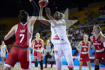2021-06-17 - Endy MIYEM (5) of France during the FIBA Women's EuroBasket 2021, Group D basketball match between France and Croatia on June 17, 2021 at Rhenus Sport in Strasbourg, France - Photo Ann-Dee Lamour / CDP MEDIA / DPPI - FIBA WOMEN'S EUROBASKET 2021, GROUP D - FRANCE VS CROATIA - INTERNATIONALS - BASKETBALL
