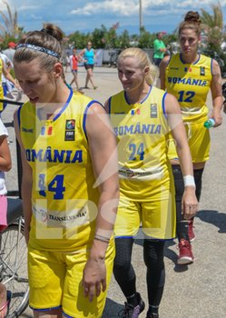 2019-07-14 - Il team rumeno, Marginean, Stoenescu, Pavel nel prepartita - FIBA 3X3 WOMEN´S SERIES ITALY VS ROMANIA - ITALY NATIONAL TEAM - BASKETBALL