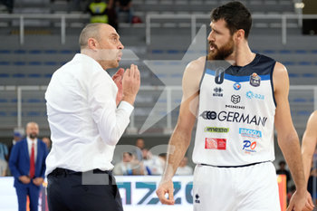 2020-01-01 - Andrea Zerini (0) Germani Basket Brescia - Vincenzo Esposito - Coach Germani Basket Brescia - ITALIAN SERIE A BASKETBALL SEASON 2019/20 - ITALIAN SERIE A - BASKETBALL