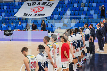 2021-03-07 - Urania Basket Milano durante l'Inno di Mameli - URANIA MILANO VS APU OLD WILD WEST UDINE - ITALIAN SERIE A2 - BASKETBALL