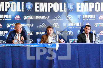 2021-07-05 - Aurelio Andreazzoli (allenatore Empoli), Fabrizio Corsi (presidente Empoli) e Pietro Accardi (direttore sportivo Empoli) - PRESENTAZIONE AURELIO ANDREAZZOLI ALLENATORE EMPOLI FC - OTHER - SOCCER