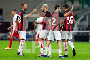 2020-09-05 - Davide Calabria (AC Milan) festeggia dopo il gol - MILAN VS MONZA - FRIENDLY MATCH - SOCCER