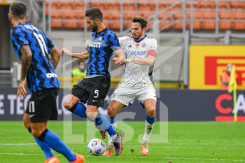 2020-09-19 - Roberto Gagliardini (Inter) con Robert Gucher (Inter) - INTER VS PISA - FRIENDLY MATCH - SOCCER