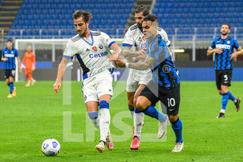 2020-09-19 - Francesco Belli (Pisa) e Lautaro Martinez (Inter) - INTER VS PISA - FRIENDLY MATCH - SOCCER