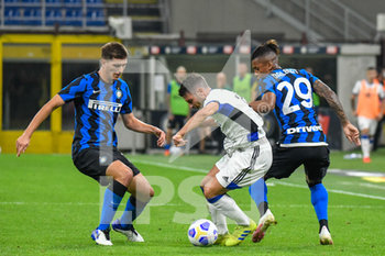2020-09-19 - Lorenzo Pirola (Inter) Mattia Minesso (Pisa) Dalbert (Inter) - INTER VS PISA - FRIENDLY MATCH - SOCCER