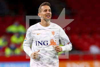 2020-11-11 - Luuk de Jong of The Netherlands warms up before the International Friendly football match between Netherlands and Spain on november 11, 2020 at Johan Cruijff Arena in Amsterdam, Netherlands - Photo Marcel ter Bals / Orange Pictures / DPPI - FRIENDLY FOOTBALL MATCH BETWEEN NETHERLANDS AND SPAIN - FRIENDLY MATCH - SOCCER