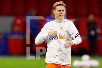 2020-11-11 - Frenkie de Jong of The Netherlands warms up before the International Friendly football match between Netherlands and Spain on november 11, 2020 at Johan Cruijff Arena in Amsterdam, Netherlands - Photo Marcel ter Bals / Orange Pictures / DPPI - FRIENDLY FOOTBALL MATCH BETWEEN NETHERLANDS AND SPAIN - FRIENDLY MATCH - SOCCER