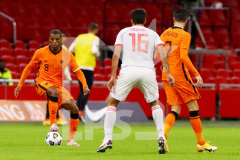 2020-11-11 - Georginio Wijnaldum of The Netherlands during the International Friendly football match between Netherlands and Spain on november 11, 2020 at Johan Cruijff Arena in Amsterdam, Netherlands - Photo Marcel ter Bals / Orange Pictures / DPPI - FRIENDLY FOOTBALL MATCH BETWEEN NETHERLANDS AND SPAIN - FRIENDLY MATCH - SOCCER