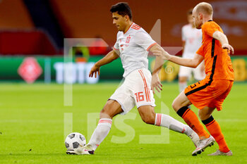 2020-11-11 - Rodri of Spain, Davy Klaassen of The Netherlands during the International Friendly football match between Netherlands and Spain on november 11, 2020 at Johan Cruijff Arena in Amsterdam, Netherlands - Photo Marcel ter Bals / Orange Pictures / DPPI - FRIENDLY FOOTBALL MATCH BETWEEN NETHERLANDS AND SPAIN - FRIENDLY MATCH - SOCCER