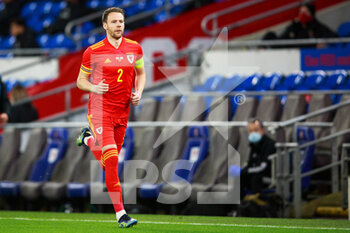 2021-03-27 - Wales defender Chris Gunter (2) winning his 100th cap during the international friendly football match between Wales and Mexico on March 27, 2021 at the Cardiff City Stadium in Cardiff, Wales - Photo Gruffydd Thomas / ProSportsImages / DPPI - WALES AND MEXICO - FRIENDLY MATCH - SOCCER