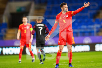 2021-03-27 - Wales forward Hal Robson-Kanu (9) gestures during the international friendly football match between Wales and Mexico on March 27, 2021 at the Cardiff City Stadium in Cardiff, Wales - Photo Gruffydd Thomas / ProSportsImages / DPPI - WALES AND MEXICO - FRIENDLY MATCH - SOCCER