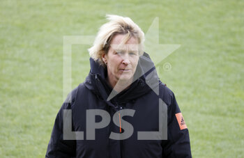 2021-04-13 - Head coach Martina Voss-Tecklenburg of Germany during the International Women's Friendly football match between Germany and Norway on April 13, 2021 at Brita-Arena in Wiesbaden, Germany - Photo Heiko Becker / firo Sportphoto / DPPI - AMICHEVOLE NAZIONALE FEMMINILE 2021 - GERMANIA VS NORVEGIA - FRIENDLY MATCH - SOCCER