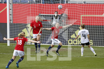 2021-04-13 - Guro Reiten of Norway celebrates her goal 0-1 during the International Women's Friendly football match between Germany and Norway on April 13, 2021 at Brita-Arena in Wiesbaden, Germany - Photo Heiko Becker / firo Sportphoto / DPPI - AMICHEVOLE NAZIONALE FEMMINILE 2021 - GERMANIA VS NORVEGIA - FRIENDLY MATCH - SOCCER