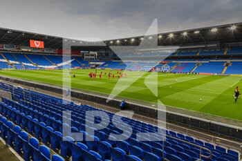 2021-04-13 - General view of Cardiff City Stadium, before the International Women's Friendly football match between Wales and Denmark on April 13, 2021 at the Cardiff City Stadium in Cardiff, Wales - Photo Dan Minto / ProSportsImages / DPPI - AMICHEVOLE FEMMINILE 2021 - GALLES VS DANIMARCA - FRIENDLY MATCH - SOCCER