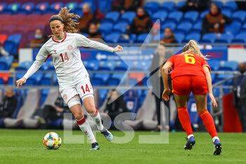 2021-04-13 - Denmark Nicoline?Sorensen during the International Women's Friendly football match between Wales and Denmark on April 13, 2021 at the Cardiff City Stadium in Cardiff, Wales - Photo Dan Minto / ProSportsImages / DPPI - AMICHEVOLE FEMMINILE 2021 - GALLES VS DANIMARCA - FRIENDLY MATCH - SOCCER