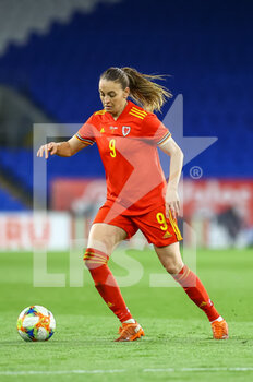 2021-04-13 - Wales Kayleigh Green (9) in action during the International Women's Friendly football match between Wales and Denmark on April 13, 2021 at the Cardiff City Stadium in Cardiff, Wales - Photo Dan Minto / ProSportsImages / DPPI - AMICHEVOLE FEMMINILE 2021 - GALLES VS DANIMARCA - FRIENDLY MATCH - SOCCER