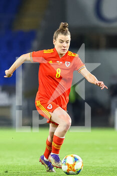 2021-04-13 - Wales Angharad James (8) in action during the International Women's Friendly football match between Wales and Denmark on April 13, 2021 at the Cardiff City Stadium in Cardiff, Wales - Photo Dan Minto / ProSportsImages / DPPI - AMICHEVOLE FEMMINILE 2021 - GALLES VS DANIMARCA - FRIENDLY MATCH - SOCCER